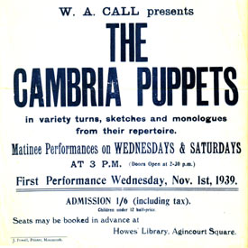 Cambria Puppets Poster