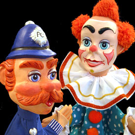 Glove Puppet Clown & Policeman