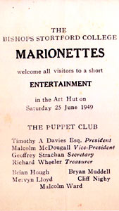 Bishops Stortford Marionettes Flyer